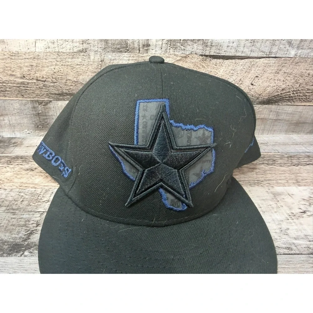 NFL New Era Dallas Cowboys Dallas‎ State Hat Size 7 3/4 Fitted Black